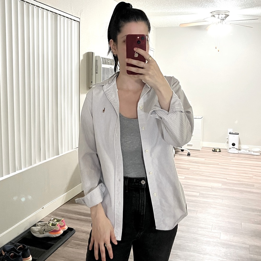 Ralph Lauren Button Down in Lavender Stripe